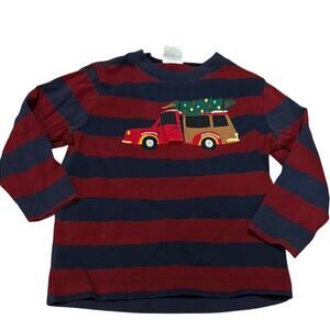 Hanna Andersson Red and Blue Long Sleeve Tee Lift the Flap Shirt